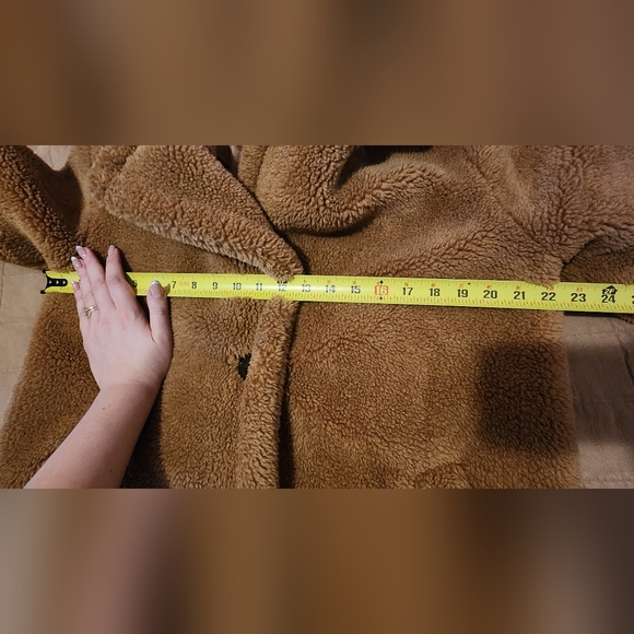GAP Brown Teddy Fluffy Coat Size Medium - Picture 6 of 10